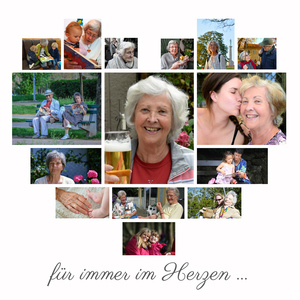 Poster „Für immer im Herzen“ – Fotocollage in Herzform gestalten