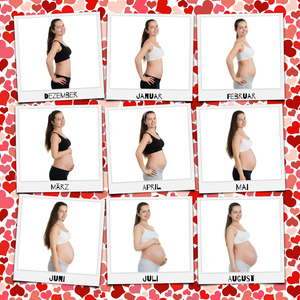 Collage Photo Babybauch Polaroid - Personnalisez votre souvenir de grossesse