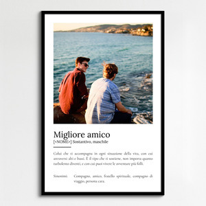 Crea ora il poster "Miglior Amico" personalizzato con foto e testo!