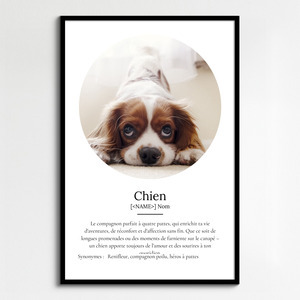 Poster Définition Personnalisé Chien - Créez votre propre hommage canin