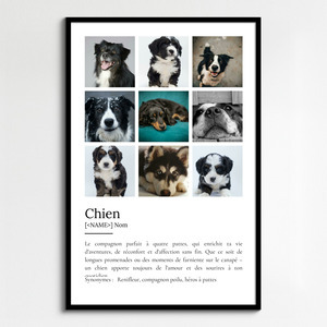 Poster Définition Personnalisé Chien - Créez votre propre hommage canin