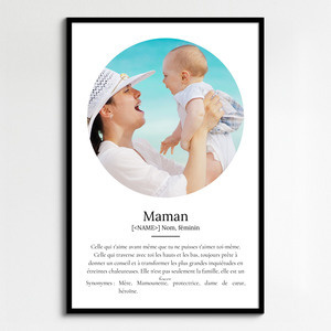 Créez un Poster Définition personnalisé 'Mama' avec vos photos et texte