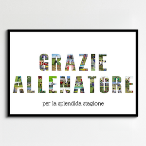 Crea il tuo collage "GRAZIE ALLENATORE" personalizzato