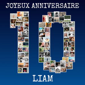 Créez une mosaïque photo en "10" pour aniversaires et célébrations