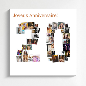 Créez votre photo-collage "20" anniversaire unique et mémorable dès aujourd'hui !