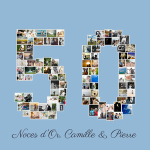 Créez une mosaïque photo 50 pour anniversaire ou noces d'or