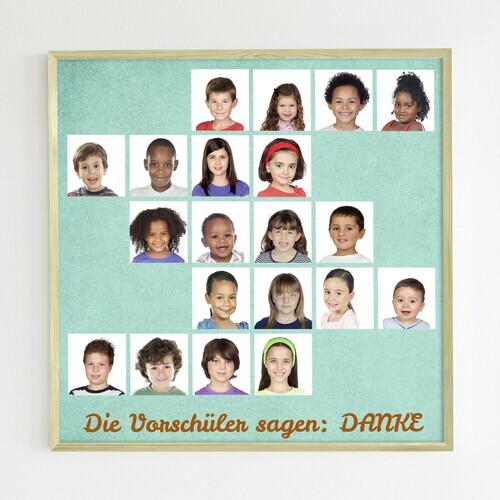 Abschiedsgeschenk Kindergarten Schule als kreative Fotocollage