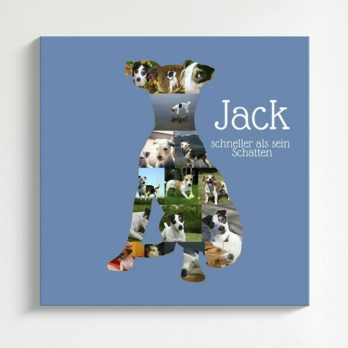 Erstelle deine personalisierte Jack Russell Foto-Collage mit eigenen Bildern