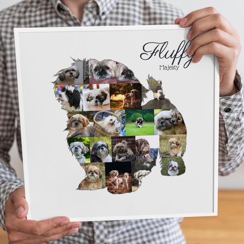 Persönliche Shih Tzu-Hunde-Collage mit eigenen Fotos und Text jetzt kreieren