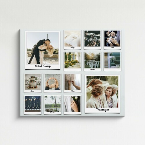 Fotocollage idee creative mariage avec polaroids labelises