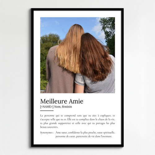 Créez un Poster Définition Personnalisé pour votre Meilleure Amie - Cadeau Unique