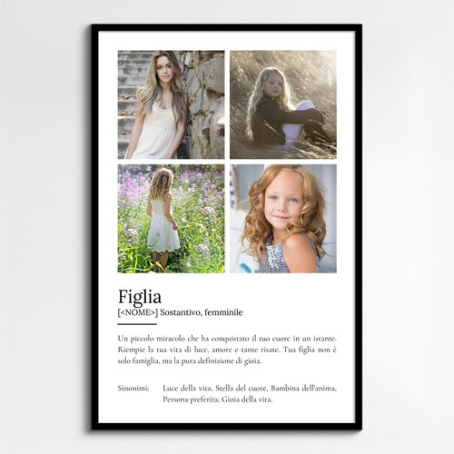 Crea il tuo Poster "Figlia" personalizzato: un regalo unico con la tua definizione!