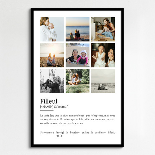 Créez une affiche définition personnalisée pour votre filleul dès maintenant