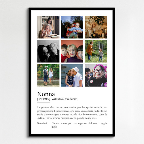 Crea un Poster Personalizzato "Nonna" con Foto e Testo Unico