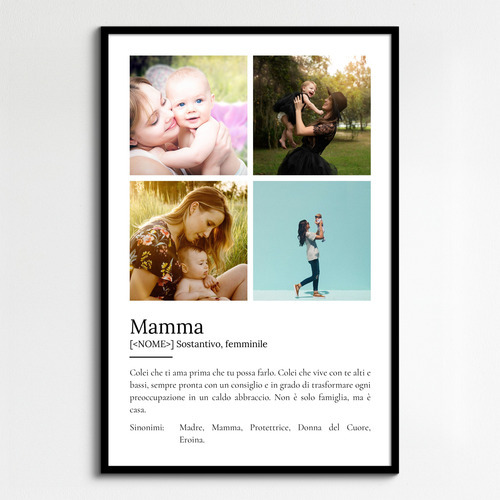 Crea il tuo poster definizione "Mama" personalizzato con foto e testo