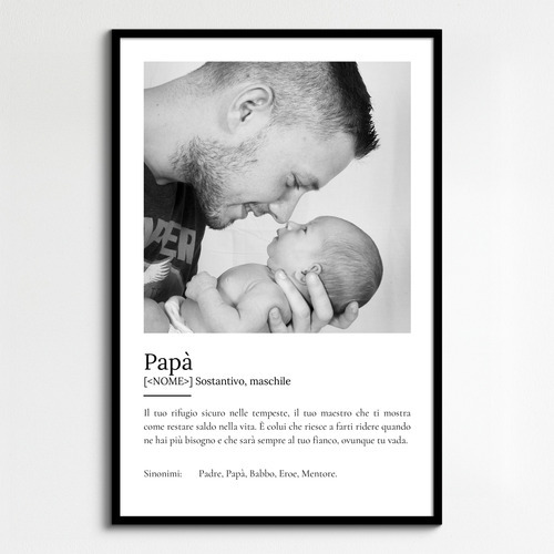 Crea il tuo poster "Papà": regalo personalizzato con foto e testo emozionale!