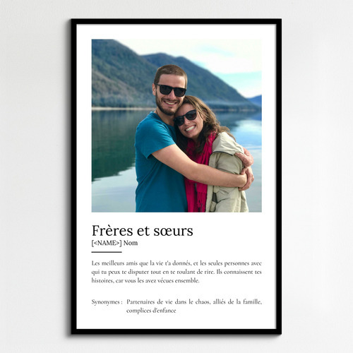 Poster Définition Personnalisé 'Frères et Sœurs' avec Photos