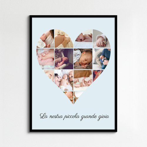 Crea la tua Collage Cuore Bambino - Il tuo piccolo grande amore