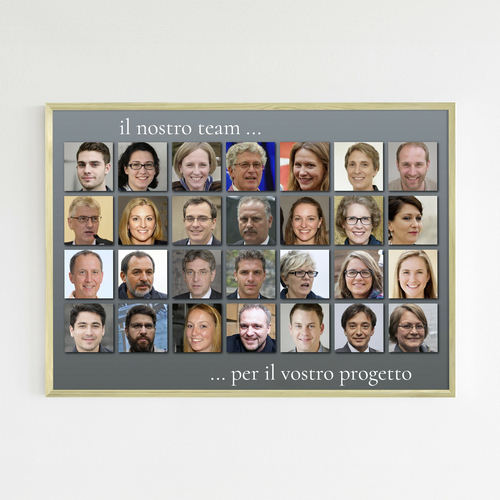 Fotocollage con foto di tutti i dipendenti come fototeam