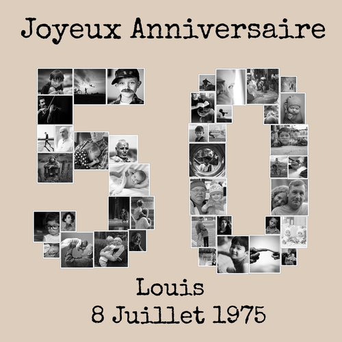 Créez une mosaïque photo 50 pour anniversaire ou noces d'or