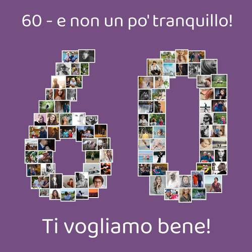 Collage "60" Foto Anniversario - Regala un Ricordo Unico