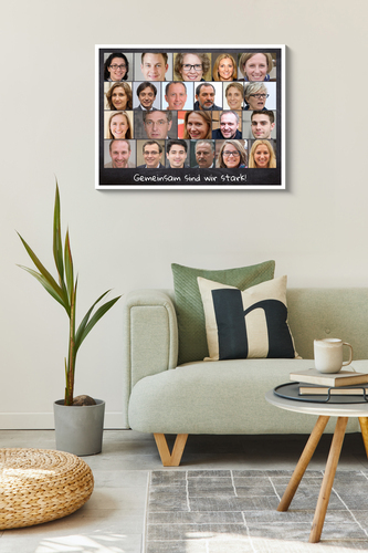 Individuelle Postercollage mit Teamfotos – 40x30cm